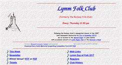 Desktop Screenshot of lymmfolkclub.org.uk