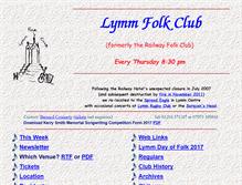 Tablet Screenshot of lymmfolkclub.org.uk